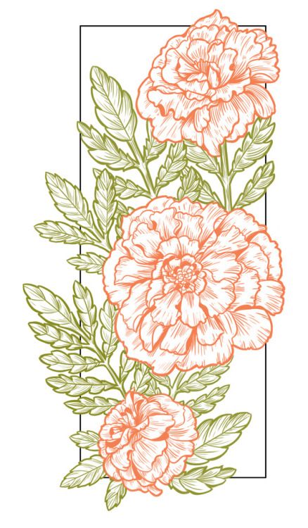 Marigold Tattoo Design, Marigold Tattoo, Flor Tattoo, Addictive Personality, Tattoo Placements, Mexican Flowers, Flower Sleeve, Birth Flower Tattoos, Memorial Tattoos