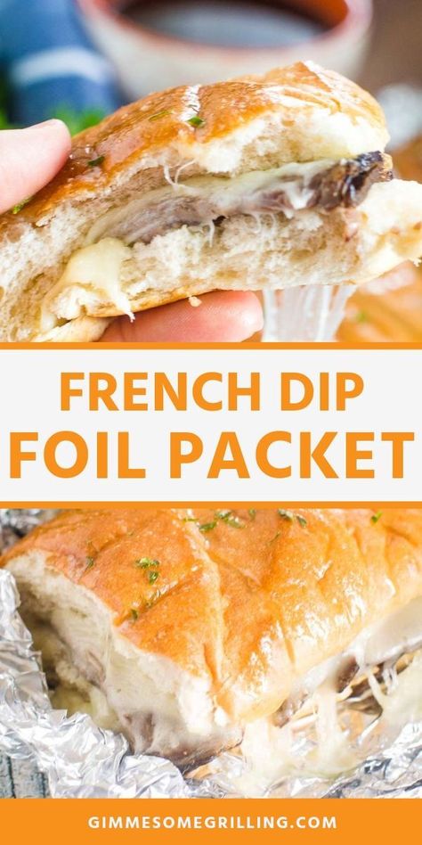 Foil Pack Dinners, Foil Packet Dinners, Grilling Ideas, Foil Dinners, Foil Pack Meals, Foil Packet Meals, Foil Packet, Camping Dinners, French Dip Sandwich