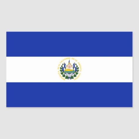 El Salvador Flag Rectangular Sticker Salvador Flag, El Salvador Flag, Mobile Network, Flag Sticker, Gold Cup, Patriotic Gifts, Flags Of The World, Create Custom Stickers, National Flag