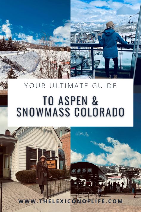 Three Days in Aspen and Snowmass Colorado. Travel Guide - what to do, where to stay and more! Save for your future trip to Aspen and Snowmass! #travelguide #colorado #coloradotravelguide #aspentravelguide #snowmass Aspen Snowmass Colorado, Aspen Restaurants, Snowmass Village Colorado, Colorado Ski Trip, Snowmass Colorado, Colorado Travel Guide, Aspen Snowmass, Aspen Art, Chamonix Mont Blanc