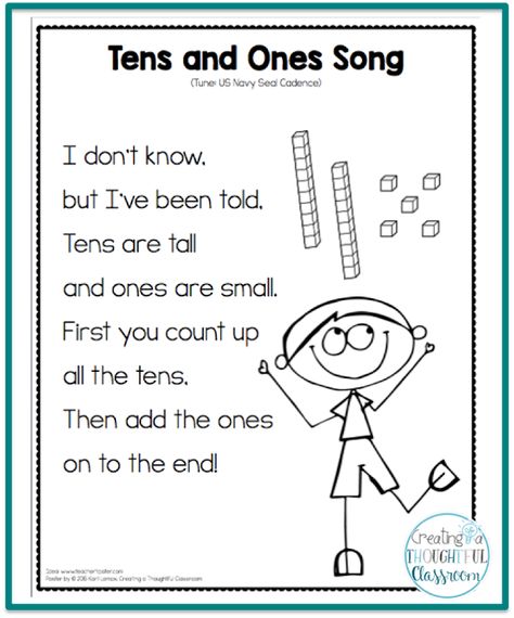 Have you seen the video, Teacher Tipster Place Value Song? It's great! That's why a number of bloggers have shared how they have done a Place Value Boot Camp in their classes. Well, that concept is pr 10s And 1s First Grade, How To Make Teaching Fun, Tens And Units Activities, Tens And Ones Activities, Place Value Song, Place Value Tens And Ones, Teaching Place Value, Math Songs, Teaching Place Values