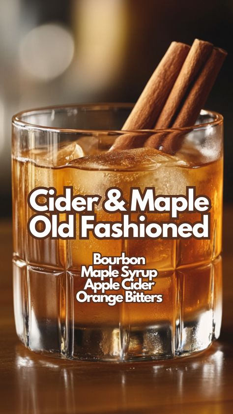 The Cider and Maple Old Fashioned is a cozy, autumn-inspired cocktail that combines the rich flavors of bourbon and maple syrup with the crisp sweetness of apple cider. The addition of orange bitters and a cinnamon stick garnish brings warmth and complexity to this delightful drink.
#ciderandmapleoldfashioned via @mybartender Maple Old Fashioned Recipes Cocktail, Autumn Alcoholic Drinks, Apple Cider Drink Recipes, Fall Alcoholic Drinks, Fall Drinks Alcohol, Old Fashion Drink Recipe, Maple Old Fashioned, Cider Bar, Liver Damage