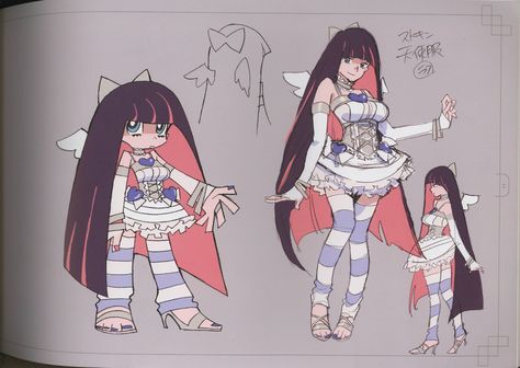 Stocking Outfits, Stocking Art, Panty And Stocking Anime, Panty And Stocking, Character Sheet, 영감을 주는 캐릭터, Cartoon Art Styles, Magical Girl, 그림 그리기