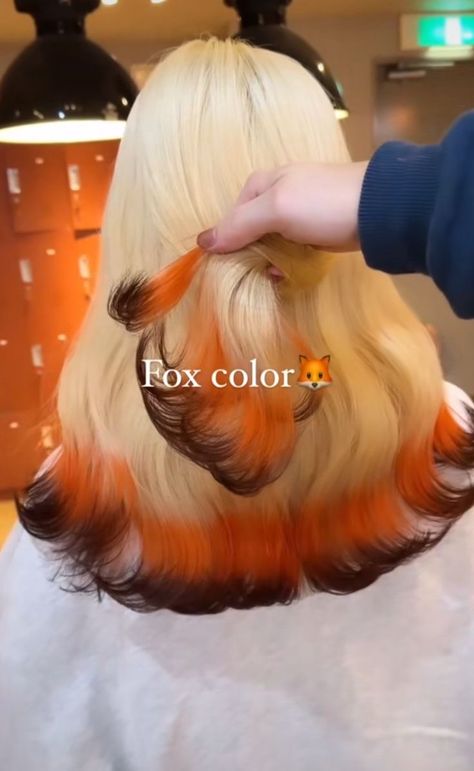 Fox Hairstyle, Fox Hair Color, Tail Hairstyle, Fox Hair, Kadeřnické Trendy, Fesyen Rambut, Dyed Hair Inspiration, Idee Cosplay, Pretty Hair Color