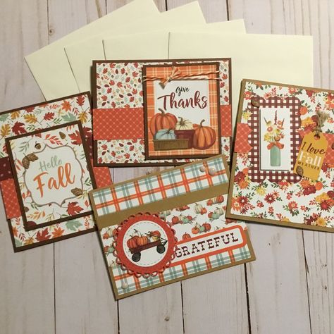 Excited to share this item from my #etsy shop: Handmade Fall / Thanksgiving Greeting Card set of 4 Handmade Thanksgiving Card Ideas, Thanksgiving Cards Stampin Up Ideas, Homemade Thanksgiving Cards, Thanksgiving Card Ideas, Thanksgiving Homemade Cards, Diy Thanksgiving Cards, Happy Thanksgiving Cards, Ephemera Cards, Fall Cards Handmade