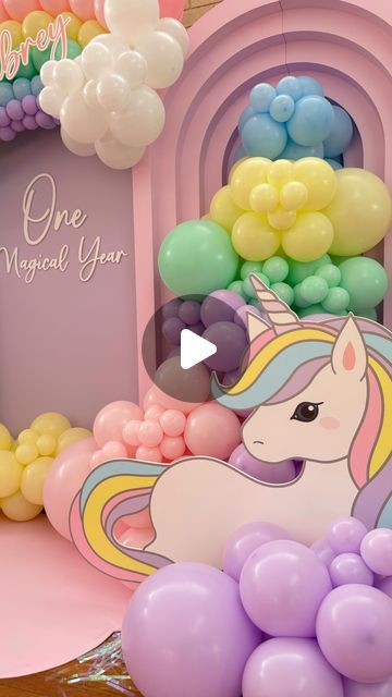 Unicorn Birthday Backdrop, Birthday Backdrop Design, Unicorn Backdrop, Unicorn Balloon, Rainbow Unicorn Birthday, Magical Rainbow, Backdrop Design, Birthday Backdrop, Rainbow Unicorn