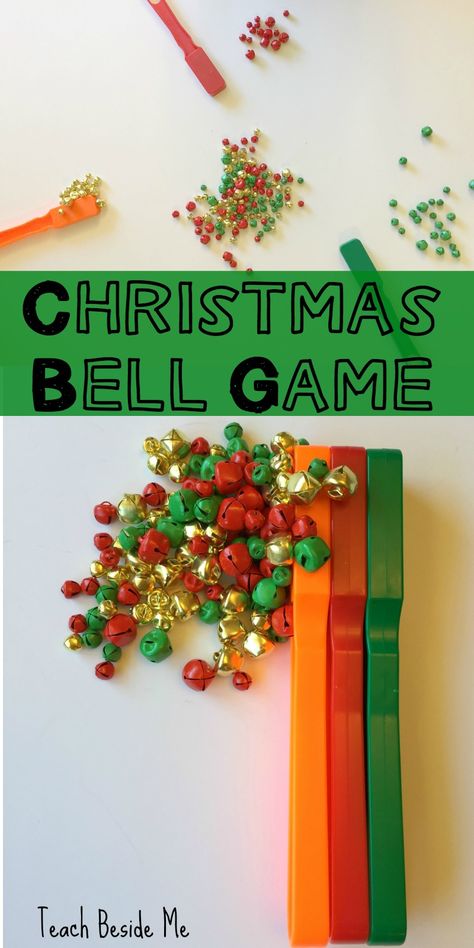 The Christmas Bell Game- FUN and Educational Christmas Game for the whole Family- plus a great STEM teaching tool Good for Minute to Win it! Class Christmas Games, Yule Dinner, Upper Elementary Christmas, Easy Christmas Party, Holiday Stem, Christmas Stem, Christmas Teaching, Fun Christmas Games, Christmas Kindergarten