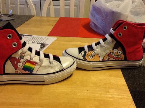 Gravity falls custom painted awesomeness. Shoes Cartoon, Custom Painted, Painted Shoes, Fall Shoes, Gravity Falls, Custom Paint, Make And Sell, Gravity, Converse Sneaker