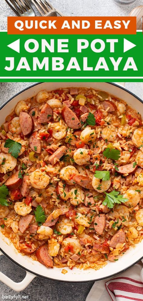 Quick Jambalaya Recipe One Pot, Pork And Sausage Jambalaya, Seafood Jumbolia, Easy Jumbolia Recipes Crockpot, Quick And Easy Jambalaya Recipe, Jambalaya Recipe Sausage And Shrimp, Easy Jambalaya Recipes, Sausage Shrimp Rice, Jumbolia Recipes Easy