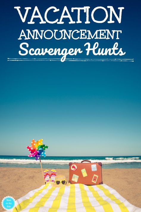 These vacation announcement ideas surprise kids with the fun of a game! Three different vacation announcement scavenger hunts are fun printables for kids to help you surprise them with a family vacation! #vacation #vacationannouncement #scavengerhunts #scavengerhuntclues #familyvacation #surprisevacation Scavenger Hunt Surprise Trip, Suprise Trip To Hawaii, Vacation Surprise Scavenger Hunt, Vacation Surprise Ideas, Scavenger Hunt Ideas For Surprise Trip, Hawaii Surprise Trip Reveal, Scavenger Hunt For Vacation Surprise, Vacation Reveal Scavenger Hunt, Vacation Scavenger Hunt For Kids