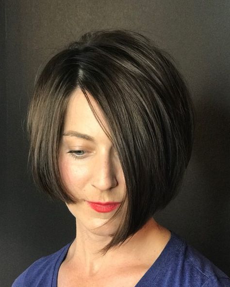 19 Hottest Asymmetrical Bob Haircuts You’ll See Right Now Assymetrical Bob With Undercut, Asymmetrical A Line Bob, Asymmetrical Bob Short Edgy, Assymetrical Bob, A Symmetrical Bob, Bob Pendek, Sassy Hairstyles, Bob Ideas, Easy Trendy Hairstyles