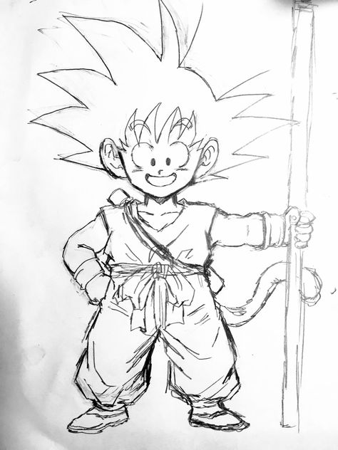 Dragonball Z Sketch, Goku Pencil Sketch, Goku Drawing Sketch, Dbz Drawings, Gambar Lanskap, Goku Drawing, Kid Goku, Dragon Ball Tattoo, Manga Japan