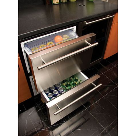 Buy Haier Undercounter Dual Drawer Refrigerator DD410RS at JCPenney.com today and enjoy great savings. Caterers Kitchen, Desert Kitchen, Drawer Refrigerator, Outdoor Cooler, Undercounter Refrigerator, Stainless Steel Fridge, Built In Refrigerator, Refrigerator Drawers, Baking Kitchen