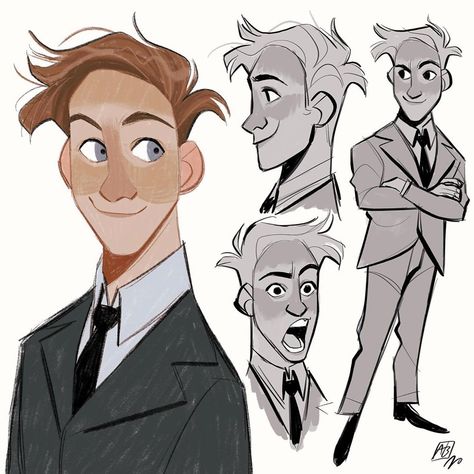 Ally Berg on Instagram: “I dunno🙃 Trying to get rid of my art block the only way I know how: drawing cute guys😂 anybody have tips on how to shake an art block?” Cool Guy Character Design, Male Detective Character Design, Smart Character Design, Detective Character Design Concept Art, Character Drawing Male, How To Draw A Guy, 70s Animation, Stylized Art Style, Character Design Men