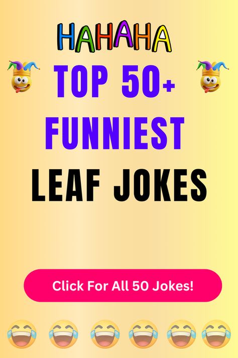 Check Out The Top 50+ Funny Leaf Jokes And Puns. Click For All 50+ Hilarious Leaf Jokes! Leaf Puns, Jokes And Puns, Raking Leaves, Throwing Shade, Stuck In The Middle, Math Books, Very Funny Jokes, Taken For Granted, Very Funny