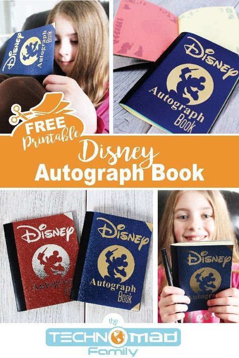 Printable Disney Autograph Book, Boys Disney Svg, Disney World Autograph Book Diy, How To Make A Disney Autograph Book, Disney Autograph Books Diy, Free Disney Autograph Pages Printable, Disney Autograph Ideas Diy, Disney Cruise Autograph Book, Disney Luggage Tags Diy Free Printable