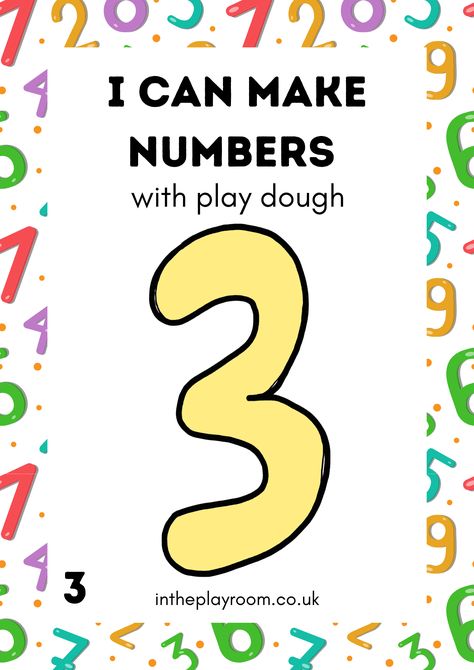 Playdough Numbers, Playdough Number Mats, Make Your Own Playdough, Playdough Activity, English Corner, Learning Journal, Numeracy Activities, Free Printable Numbers, Number Identification