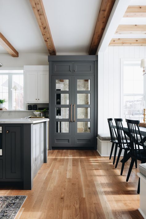 Paneled Refrigerator, Kendall Charcoal, Deco Boheme, Transitional Kitchen, Luminaire Design, Cottage Kitchen, White Houses, Home Staging, Dream Kitchen