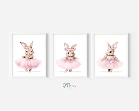 Pink Baby Room Decor, Baby Room Paintings, Pink Baby Room, Nursery Prints Girl, Room Paintings, Bunny Nursery, Disney Nursery, Baby Zimmer