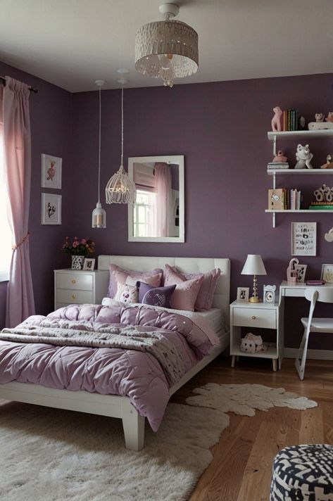 Welcome to waystodecor.blogspot.com, your home for creative decor inspiration! In this post, we're exploring pink bedroom makeover ideas that will help you transform your space into a dreamy, stylish retreat. Girls Room Ideas Purple, Pink And Purple Girls Bedroom, Purple And Pink Bedroom Ideas, Teenage Girl Bedroom Color Schemes, Purple White Bedroom, Girls Purple Bedroom Ideas, Girls Bedroom Purple, Pink And Purple Girls Room, Purple Bedroom Ideas For Teens