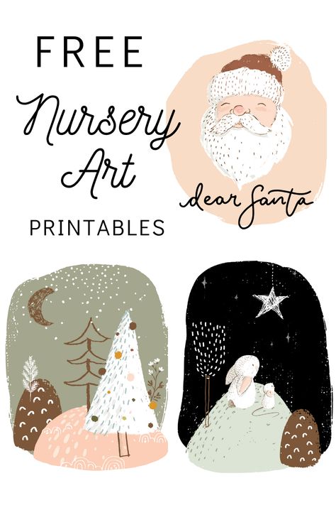 Printables are such an easy and affordable way to decorate your home. Add some holiday touches to your child’s room with these free nursery Christmas art printables. Nursery printables | Christmas printables | Kids art | Christmas art | Nursery art Free Christmas Pictures, Watercolor Christmas Art Free Printable, Christmas Art Printable, Free Printable Christmas Art, Christmas Prints Free Printable, Christmas Printables Free Kids, Aquarell Christmas, Christmas Printables Free, Christmas Printables Kids