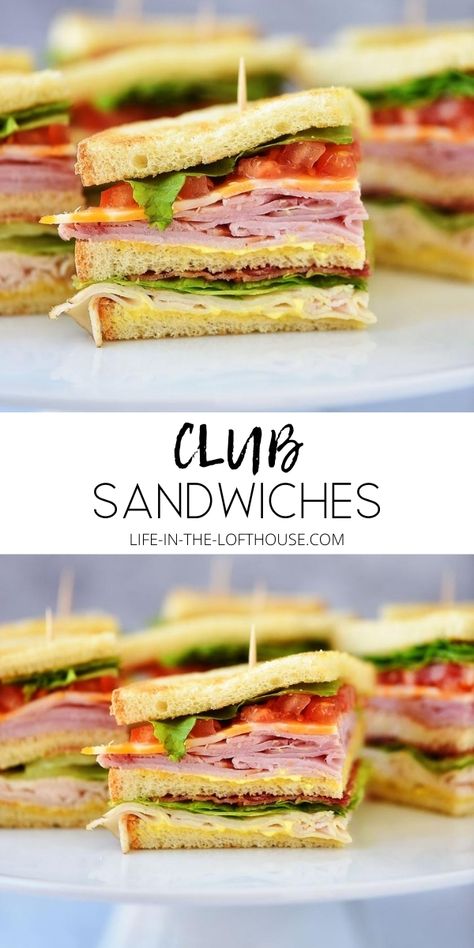 Golf Club Sandwiches, Clubhouse Sandwich, Turkey Club Sandwich, Club Sandwiches, Sandwich Chicken, Resep Sandwich, Wraps Recipes Healthy, Club Sandwich Recipes, Fit Meals