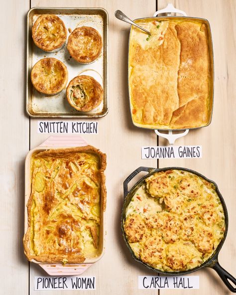 Who Wins the Title of Best Chicken Pot Pie Ever? | Kitchn Pioneer Woman Chicken Pot Pie, Pioneer Woman Chicken, Individual Chicken Pot Pies, Joanna Gaines Recipes, Best Chicken Pot Pie, Chicken Pie Recipe, Pioneer Woman Ree Drummond, Carla Hall, Chicken Pot Pie Recipe