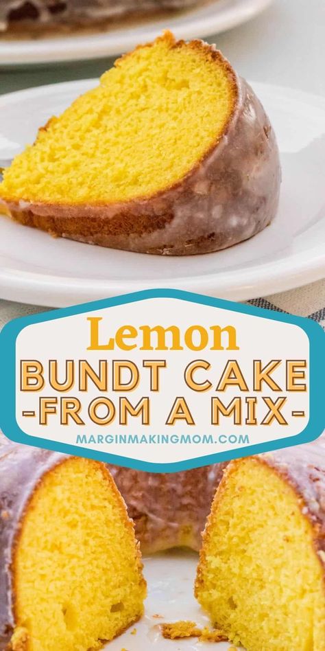 Easy Lemon Bundt Cake Recipe, Best Lemon Cake, Lemon Sour Cream Cake, Bunt Cake Recipe, Lemon Cake Mix Recipe, Lemon Bundt Cake Recipe, Easy Bundt Cake Recipes, Lemon Cake Easy, Bundt Recipes