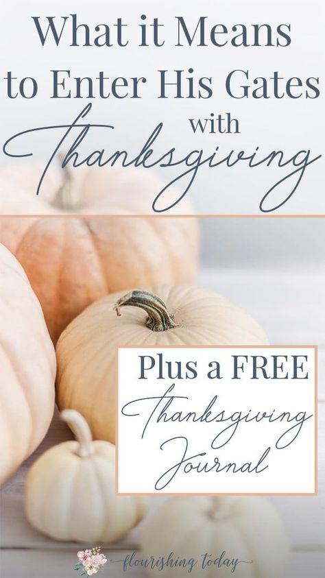 What does it mean to enter his gates with thanksgiving? We'll look into Psalm 100 and discover how to grow in intimacy with God. Free Thanksgiving Journal #freeprintable #thanksgiving #enterhisgates Thanksgiving Devotions, Enter His Gates With Thanksgiving, Thanksgiving Scripture, Quotes Thanksgiving, Intimacy With God, Christian Thanksgiving, November Quotes, Psalm 100, Thanksgiving 2020