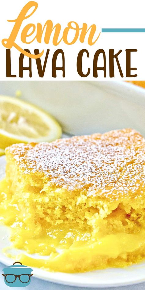 Lemon Cake Pudding, Lemon Lava Cake Recipes, Lava Cake Video, Lemon Lava Cake, Lava Cake Recipe, Lemon Pudding Cake, Moist Lemon Cake, Lava Cake Recipes, Easy Sweets