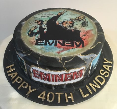 Eminem Cake, Eminem Birthday, Gangster Party, 12th Birthday Cake, Eminem Slim Shady, 18th Birthday Cake, Cake Craft, Slim Shady, 12th Birthday