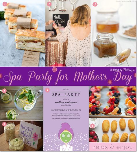 Spa Party for Mother's Day. Ideas from menu to spa party activities | as featured on the Party Suite at Bellenza. Spa Day Menu Ideas, Spa Party Ideas For Women, Spa Activities, Spa Party Activities, Mother Daughter Spa, Party Ideas For Women, Spa Party Ideas, Spa Party Theme, Spa Party Decorations