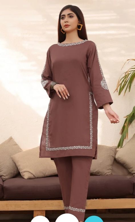 Plane Clothes, Cotton Embroidery Dress, Embroidery Dress Boho, Braid Dress, Embroidery Kurta, Ramadan Collection, Desi Dress, Embroidery Dresses, Embroidery Boutique