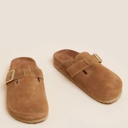 Suede Buckle Mules | M&S Collection | M&S | Marks & Spencer (UK) Stylish Jeans For Men, Cotton Pjs, Wrapping Gift Cards, Fluffy Slippers, Suede Slippers, Hipster Mens Fashion, Stylish Jeans, Suede Mules, Birkenstock Boston