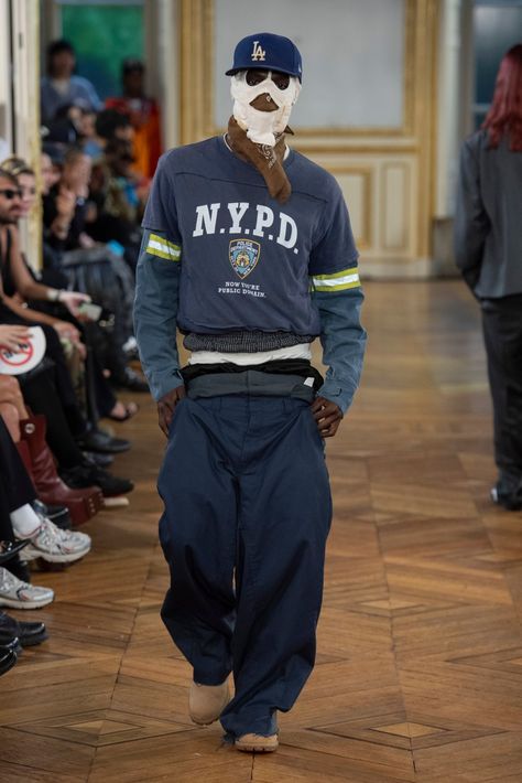 AWGE Spring 2025 Ready-to-Wear Collection at Paris Fashion Week Asap Rocky Fashion, Mens Runway Fashion, Futurism Fashion, Paris Fashion Week Men, Paris Fashion Week Runway, Moda Paris, Asap Rocky, Mens Fashion Week, Black Men Fashion