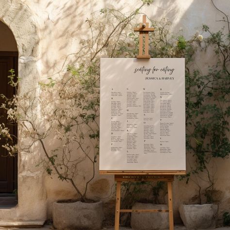 Seating for eating 🤍 An alphabetical table plan is a brilliant solution for getting bums on seats! It will speed up the guests being able to find their name and get them sat down ready to enjoy the delicious wedding breakfast you have spent so long waiting for ✨ #weddingbreakfast #seatingplan #tableplanideas #seatingforeating #ukwedding #inmybrideera #shopsmall #ukweddingsuppliers #localsuppliers Table Seating Wedding, Emily Duncan, Wedding Seating Table, Wedding Seating Plan, Love Fest, Wedding Stationery Design, English Wedding, Wedding Table Plan, Seating Plan Wedding