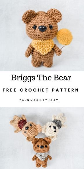 Bear Crochet Pattern, Crochet Bear Patterns, Bear Crochet, Pola Amigurumi, Crochet Animals Free Patterns, Crochet Teddy Bear, Crochet Amigurumi Free Patterns, Crochet Amigurumi Free, Crochet Teddy