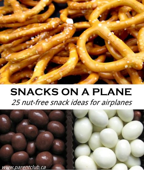 Snacks on a Plane | 25 nut-free snack ideas for airplanes | Flight Snacks, Plane Snacks, Airplane Snacks, Roadtrip Tips, Nut Free Snacks, Flight Tips, Healthier Snacks, Usa Holiday, Airplane Food