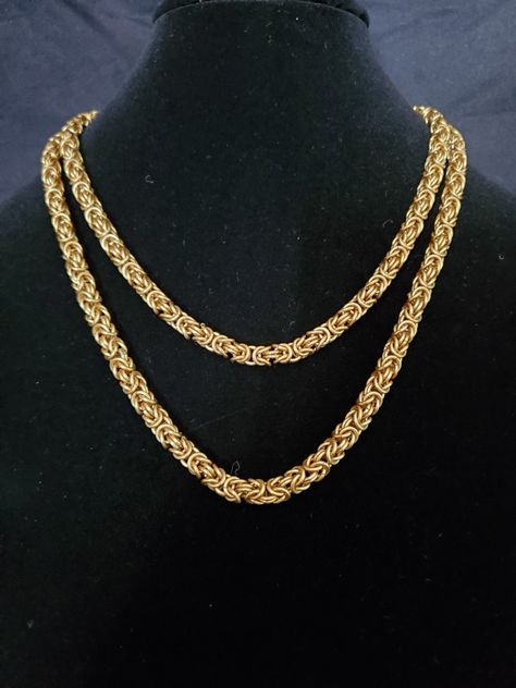 Gentlemens Guide, Byzantine Jewelry, Byzantine Necklace, Chainmail Necklace, Byzantine Chain, Nouveau Jewelry, Gold Chain Design, Art Nouveau Jewelry, Chains For Men