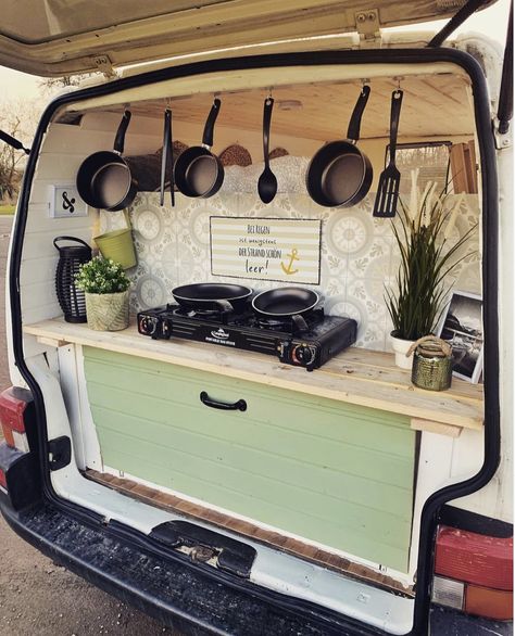 Van Turned Into Camper Diy, Mini Van Home, Small Van Interior, Vanagon Interior Ideas, Small Van Life, Campervan Exterior, T4 Camper Interior Ideas, Omgebouwde Bus, Husbil Makeover