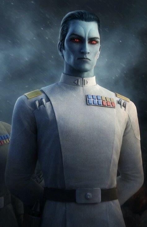 Grand Admiral Thrawn Fanart, Star Wars Admiral, Thrawn Star Wars, Chiss Ascendancy, Admiral Thrawn, Star Wars Species, Star Wars Villains, Grand Admiral Thrawn, Star Wars 7