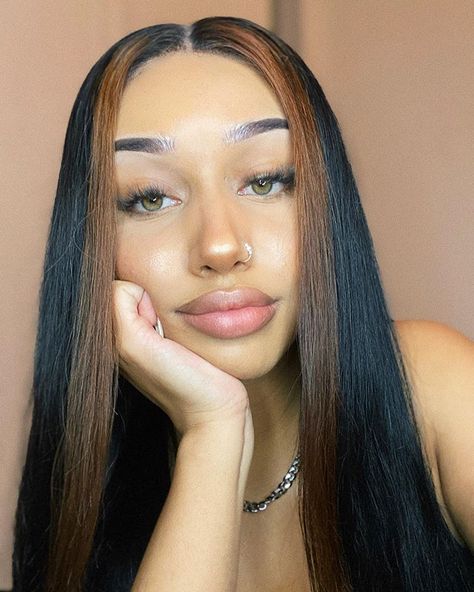 Front Strand Of Hair Dyed, Hair References, Hair Color Streaks, Hair Streaks, Hair Laid, Dye My Hair, Hair Inspiration Color, Hair Strand, Baddie Hairstyles