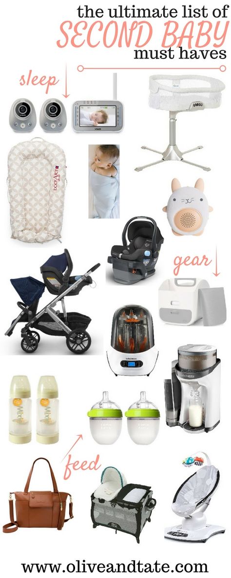 The Ultimate List of Second Baby Must-Haves Baby Items Must Have, Baby Essential Checklist, Baby Registry Checklist, Baby Registry Must Haves, Pregnancy Must Haves, Trendy Baby Clothes, Ideas Hogar, Baby List, Baby Must Haves