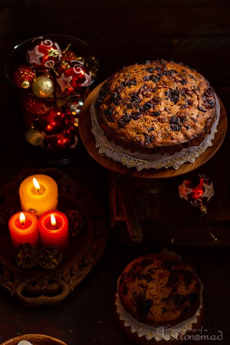 Christmas Fruit Cake Christmas Plum Cake Photography, Christmas Plum Cake, Plum Cake Recipe, Peanut Butter Mug Cake, Christmas Fruit Cake, Dried Prunes, Cake Background, Christmas Roast, Fruit Cake Christmas