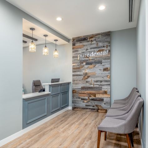 Doctor Reception Area, Dental Front Office Design, Dental Waiting Room Design, Dental Office Decor Ideas Waiting Area, Dental Office Lobby, Chiropractic Office Design Receptions, Dental Office Color Schemes, Dental Office Reception Area, Dental Operatory Decor