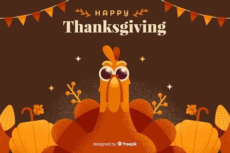 Thanksgiving background in flat design | Premium Vector #Freepik #vector #thanksgiving-dinner #turkey-dinner #thanksgiving-food #thanksgiving-turkey Thanksgiving Graphic Design, Thanksgiving Vector, Thanksgiving Cartoon, Thanksgiving Foods, Thanksgiving Poster, Thanksgiving Gratitude, Thanksgiving Background, Christmas Graphic Design, Thanksgiving Banner