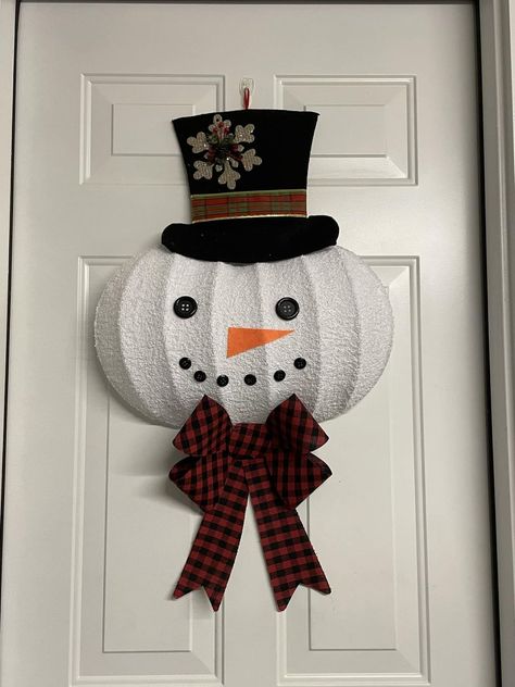 Dollar Tree-Diy’s,Crafting, and Inspirations | So happy with how this turned out for my first try at a snowman head Dollar Tree Snowmen Crafts, Dollar Tree Pumpkin Wreath Form Snowman, Snowman Wreath Diy Dollar Stores, Dollar Tree Snowman Hat, Dollar Tree Snowman Wreath, Snowman Head, Dollar Tree Pumpkins, Wreaths Christmas, Dollar Tree Christmas