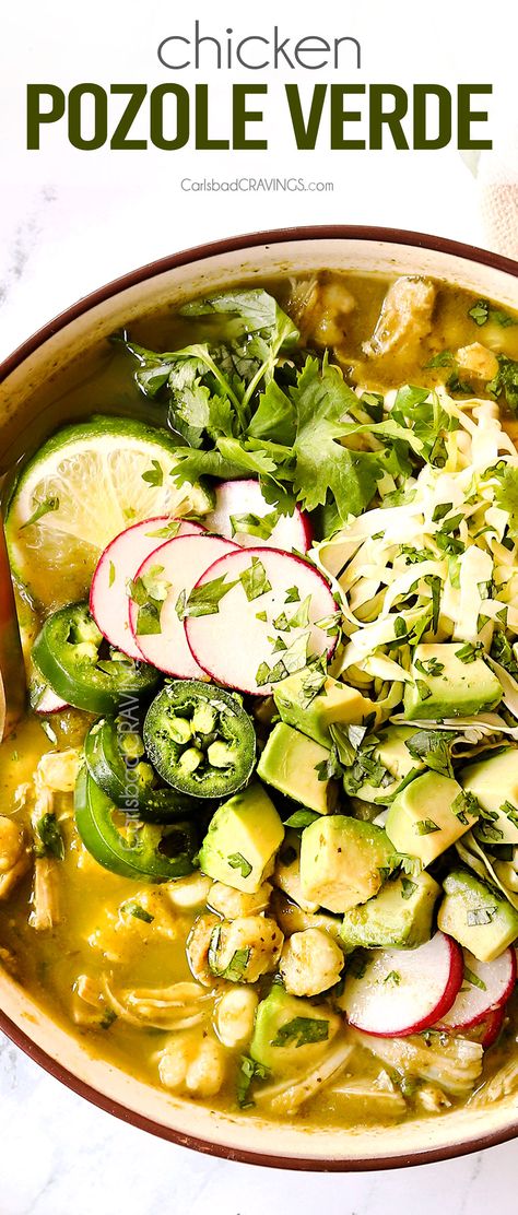 How To Make Mexican Sopas, Chicken Pizzoli Soup, Chicken Pozole Soup, Turkey Posole, Posole Verde Recipe, Mexican Posole, How To Make Pozole, Chicken Pozole Verde, Posole Recipe Chicken