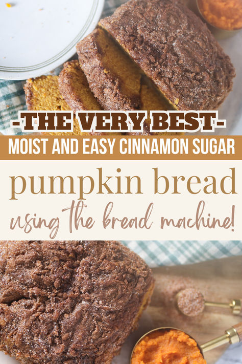 pumpkin loaf bread machine Bread Machine Recipes Fall, Bread Machine Recipes Easy Cinnamon, Snickerdoodle Bread Machine Recipe, Fall Bread Maker Recipes, Cinnamon Raisin Bread Recipe Machine, Bread Machine Recipe Cinnamon Raisin, Sweet Potato Bread Machine Recipes, Bread Maker Quick Bread Recipes, Bread Maker Dessert Bread