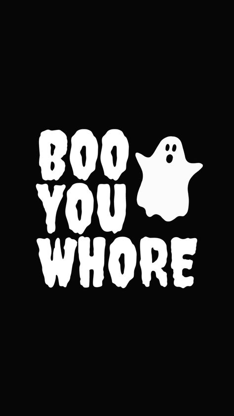 Halloween wallpaper mean girls boo you whore orange spooky ghost Halloween Wallpaper Lockscreen Iphone, Funny Halloween Wallpaper Aesthetic, Halloween Girl Wallpaper, Halloween Funny Wallpaper, Halloween Quote Wallpaper, Mean Girls Halloween Wallpaper, Funny Halloween Wallpaper Iphone, Halloween Quotes Wallpaper, Funny Halloween Backgrounds